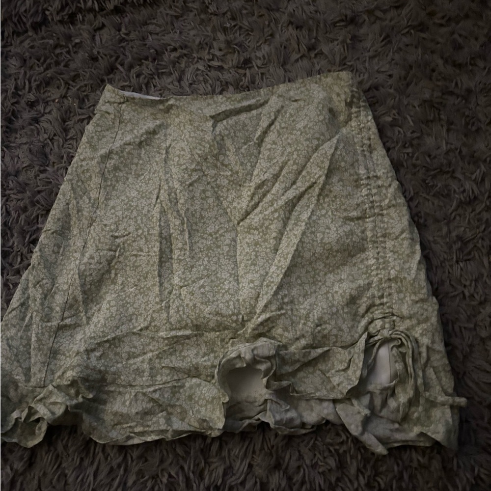 Floral Green Skirt